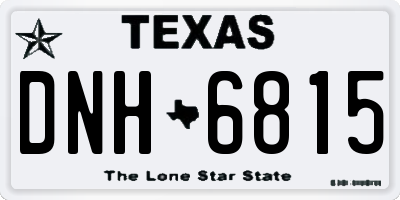 TX license plate DNH6815