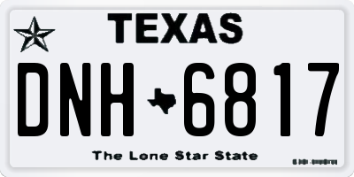 TX license plate DNH6817