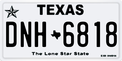 TX license plate DNH6818