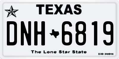 TX license plate DNH6819