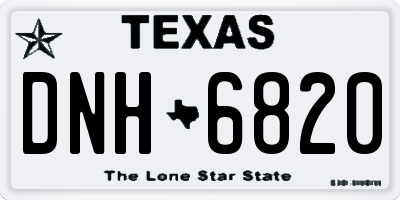 TX license plate DNH6820