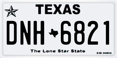 TX license plate DNH6821