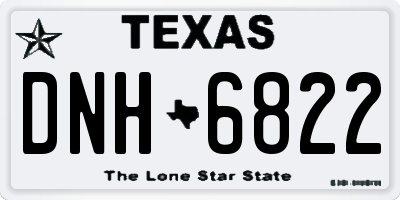 TX license plate DNH6822