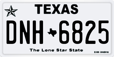 TX license plate DNH6825