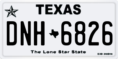 TX license plate DNH6826