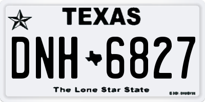 TX license plate DNH6827
