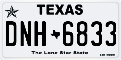 TX license plate DNH6833