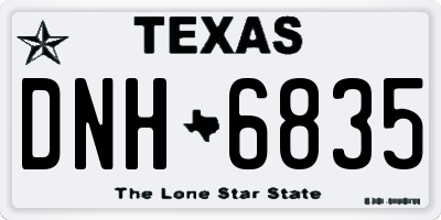 TX license plate DNH6835
