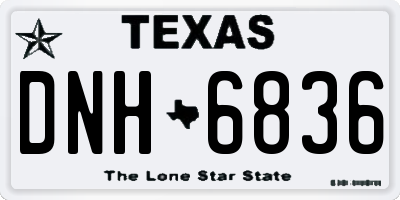 TX license plate DNH6836