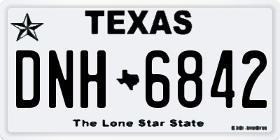 TX license plate DNH6842