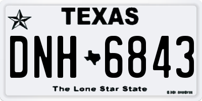 TX license plate DNH6843