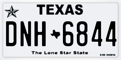 TX license plate DNH6844