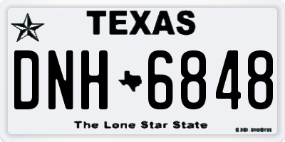 TX license plate DNH6848
