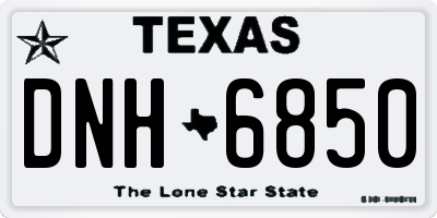 TX license plate DNH6850