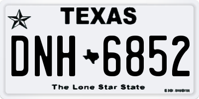 TX license plate DNH6852