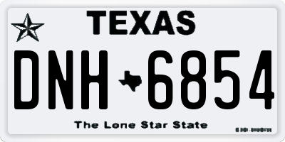 TX license plate DNH6854