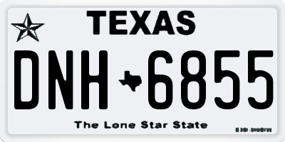 TX license plate DNH6855