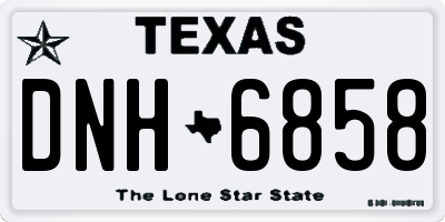TX license plate DNH6858
