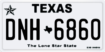 TX license plate DNH6860