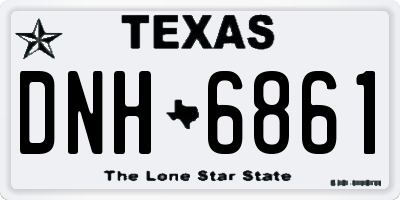 TX license plate DNH6861