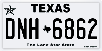 TX license plate DNH6862