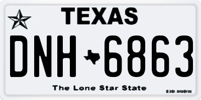 TX license plate DNH6863