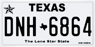 TX license plate DNH6864