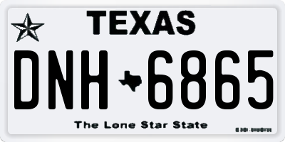 TX license plate DNH6865
