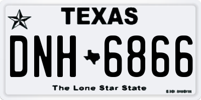 TX license plate DNH6866