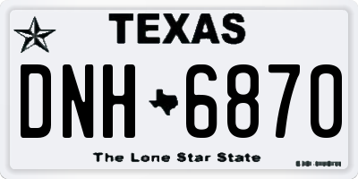 TX license plate DNH6870