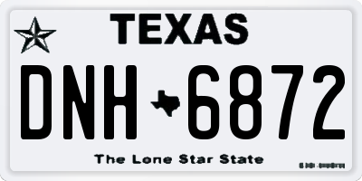 TX license plate DNH6872