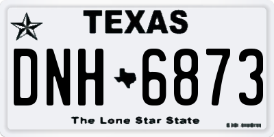 TX license plate DNH6873