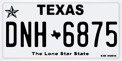 TX license plate DNH6875