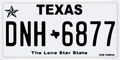 TX license plate DNH6877