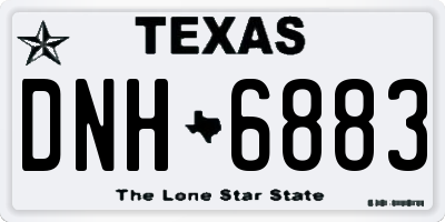 TX license plate DNH6883