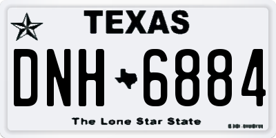 TX license plate DNH6884