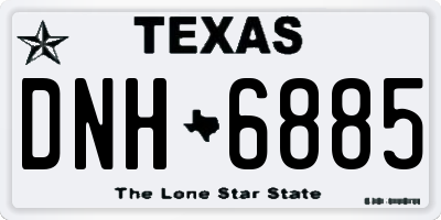 TX license plate DNH6885