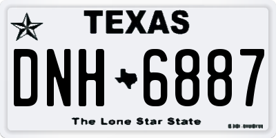 TX license plate DNH6887
