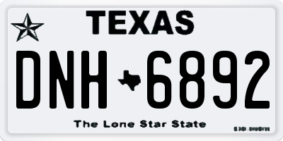 TX license plate DNH6892