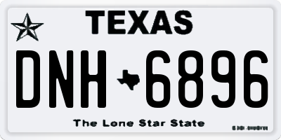 TX license plate DNH6896