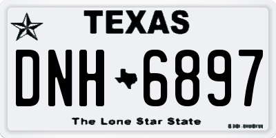 TX license plate DNH6897