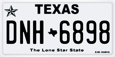 TX license plate DNH6898