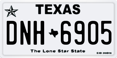 TX license plate DNH6905