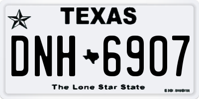 TX license plate DNH6907