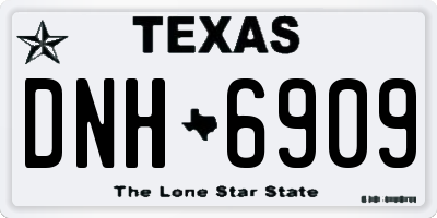 TX license plate DNH6909
