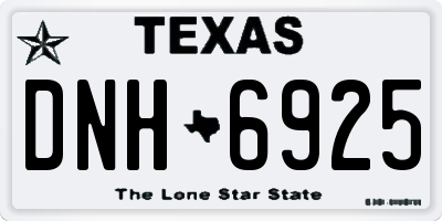 TX license plate DNH6925