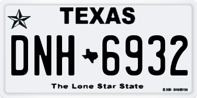 TX license plate DNH6932