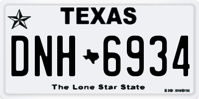 TX license plate DNH6934