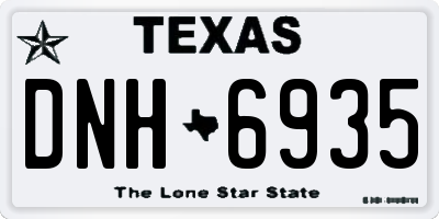 TX license plate DNH6935