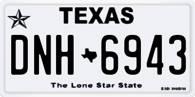 TX license plate DNH6943